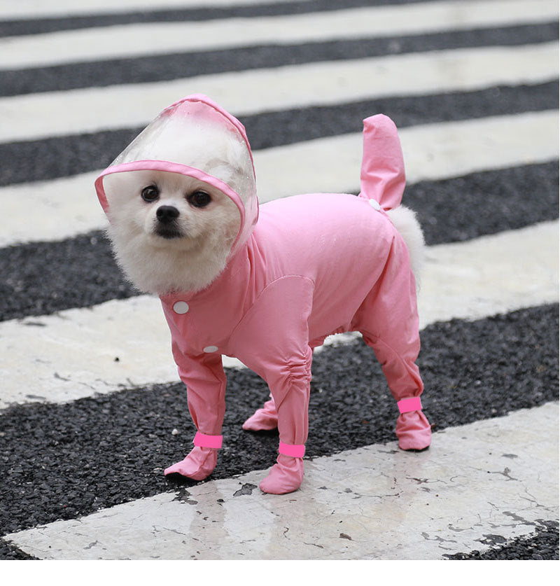 All-in-one Waterproof Raincoat With Rain Shoes