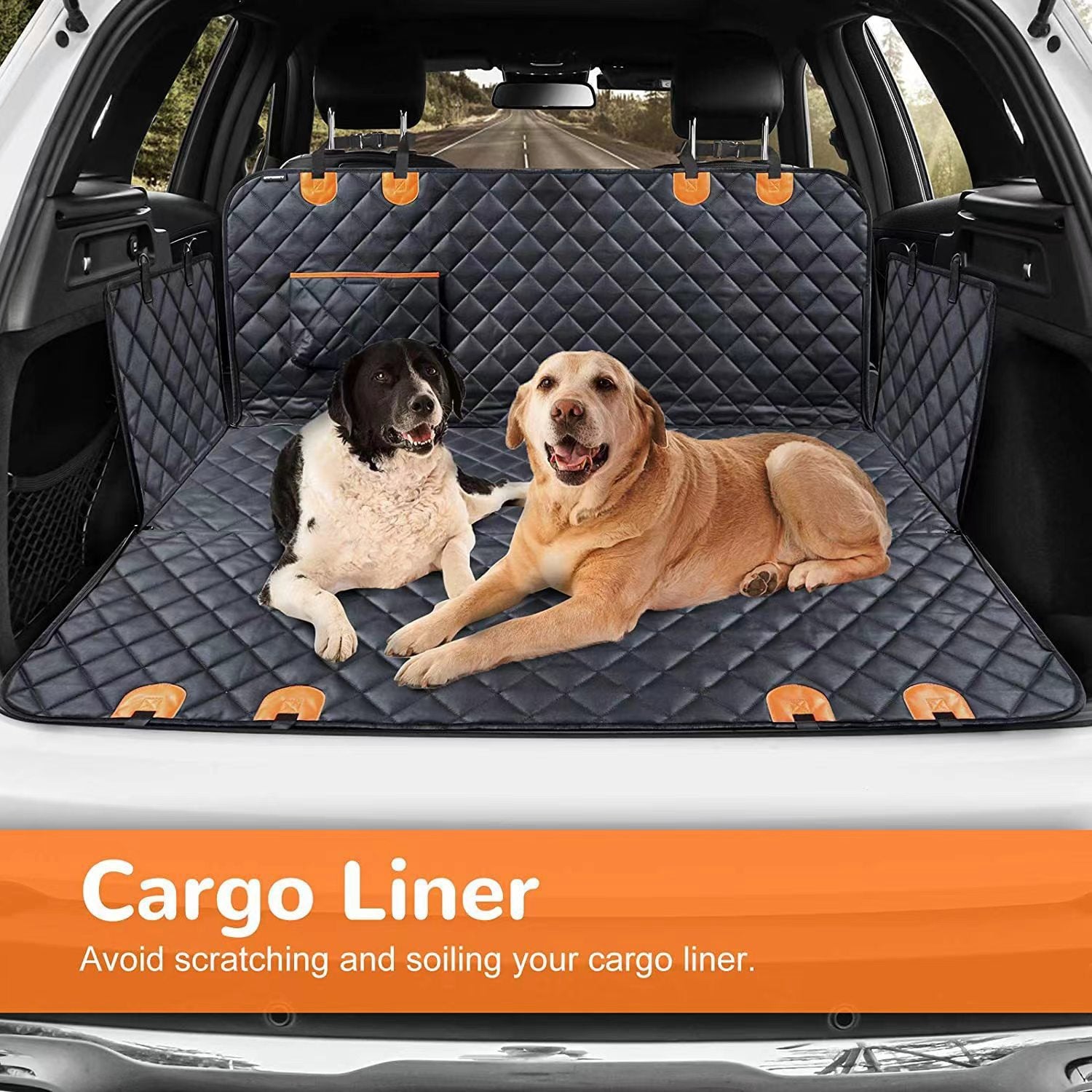 Waterproof Dog Car Rear Seat Cover with Pocket | Anti-Scratch Pet Mat for Cars, SUVs & Travel