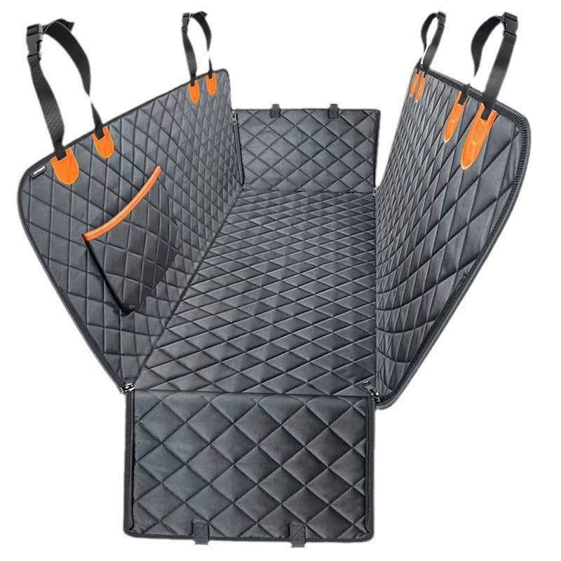 Waterproof Dog Car Rear Seat Cover with Pocket | Anti-Scratch Pet Mat for Cars, SUVs & Travel