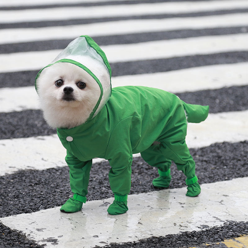 All-in-one Waterproof Raincoat With Rain Shoes