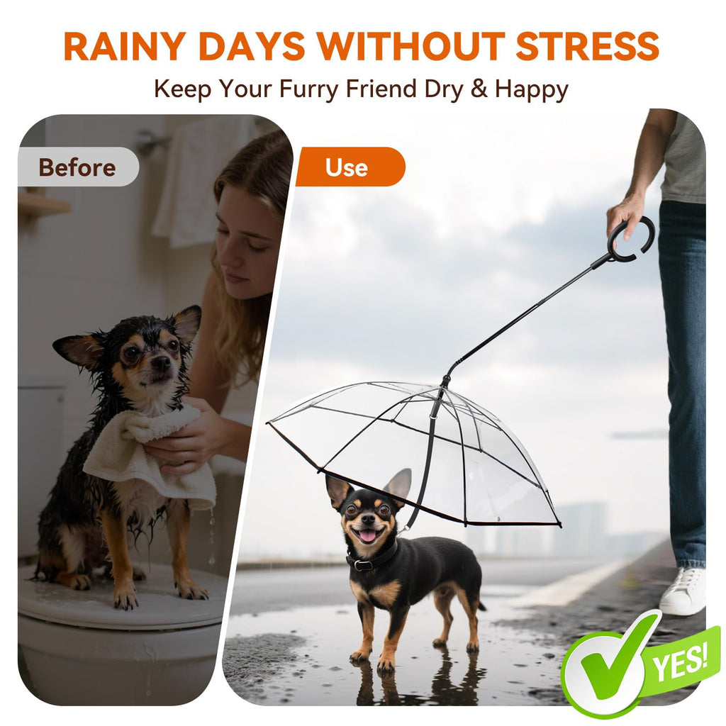 Clear Dog Umbrella Leash For Small Dogs