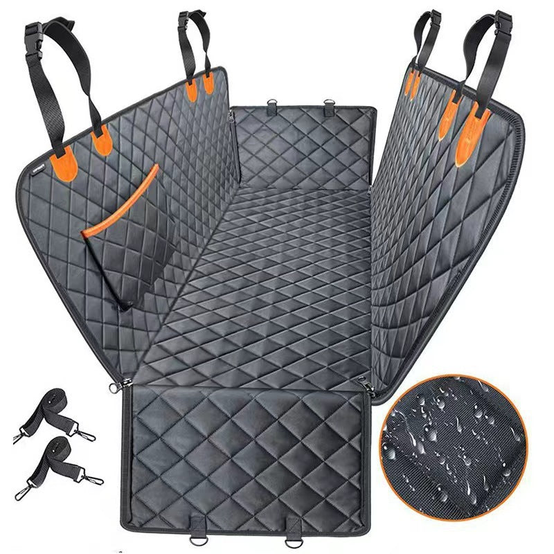 Waterproof Dog Car Rear Seat Cover with Pocket | Anti-Scratch Pet Mat for Cars, SUVs & Travel