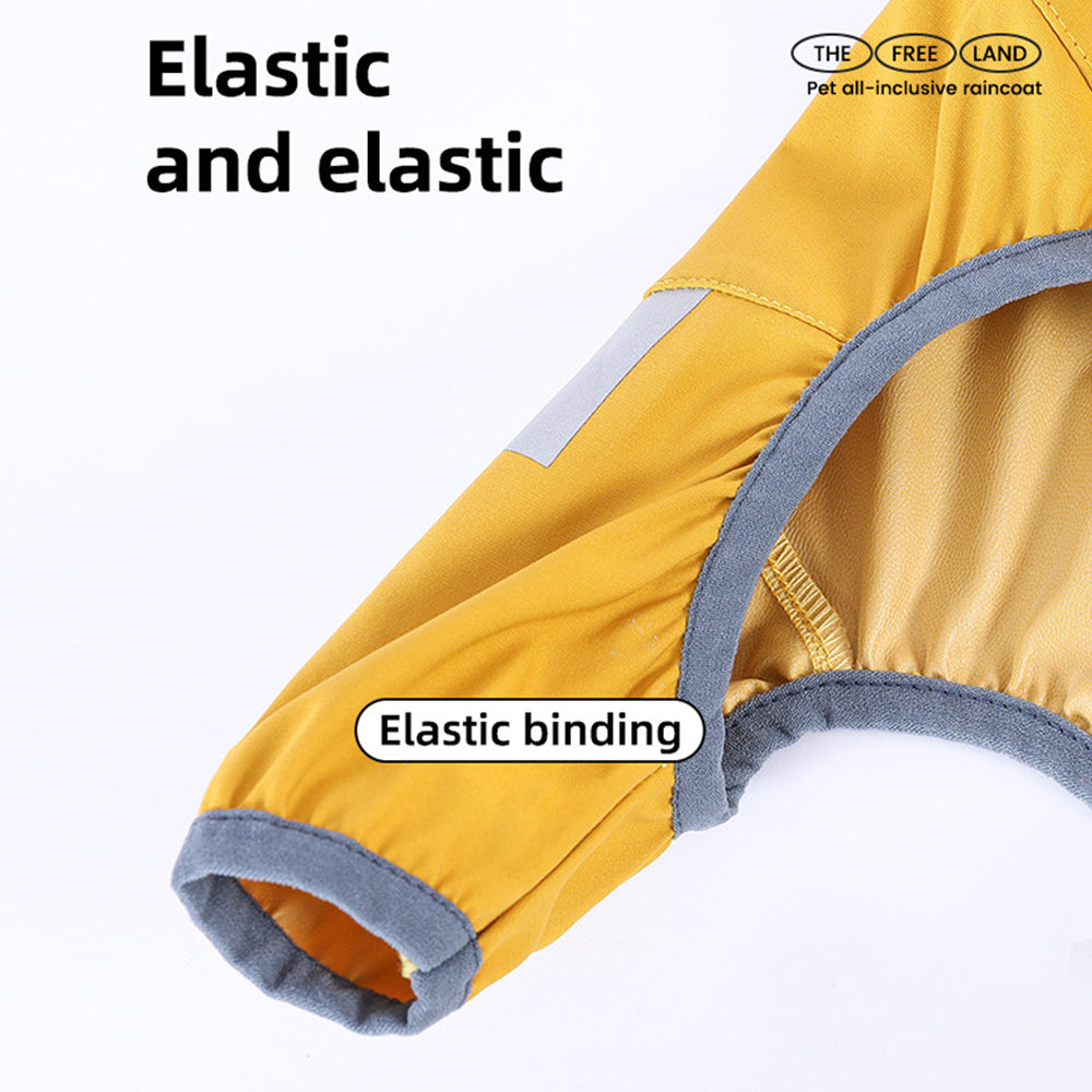 Dog Raincoat With Reflective, Waterproof Dog Rain Jacket With Hood