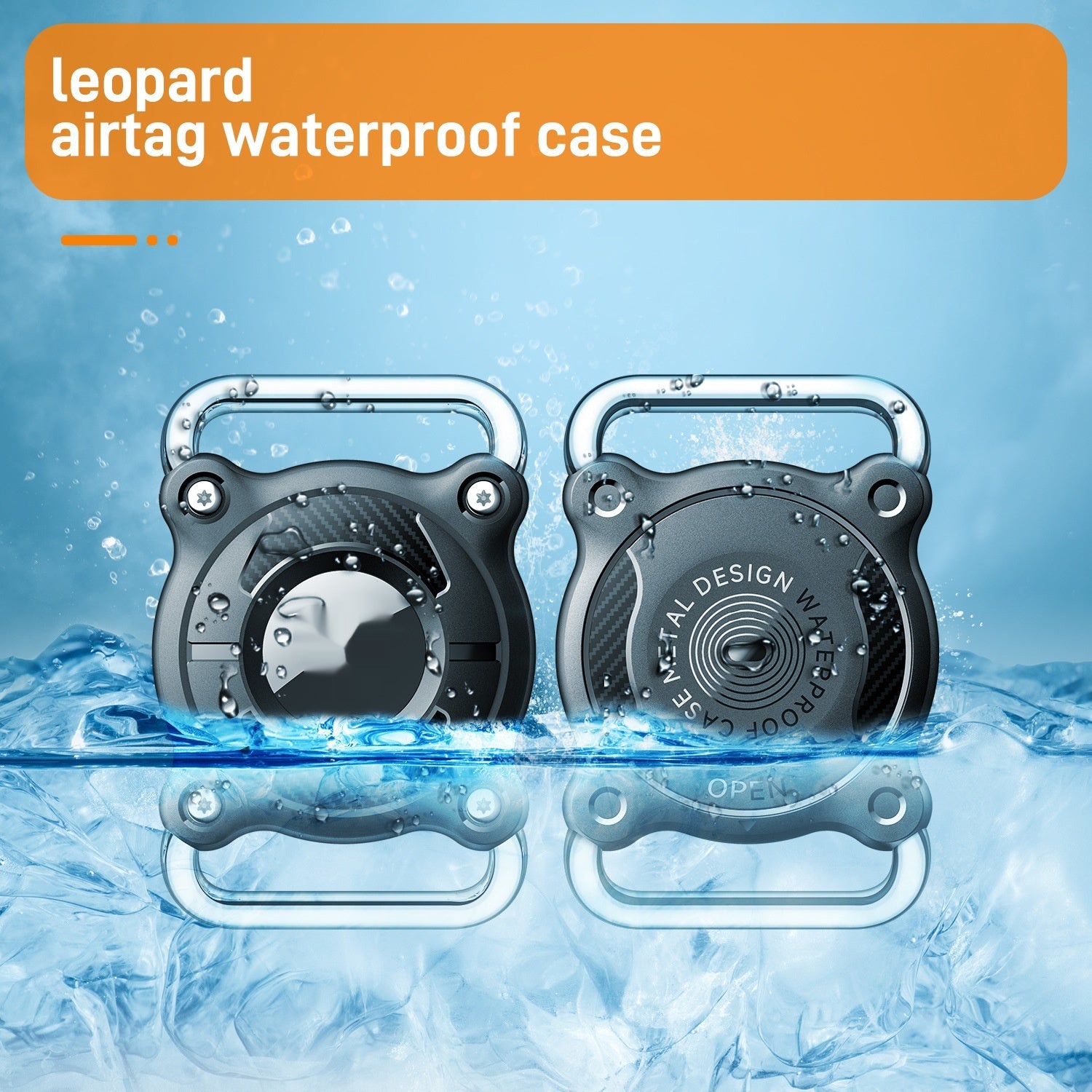 Metal Hardware Buckle AirTag Anti-loss Device Pet-grade Waterproof Case Protector