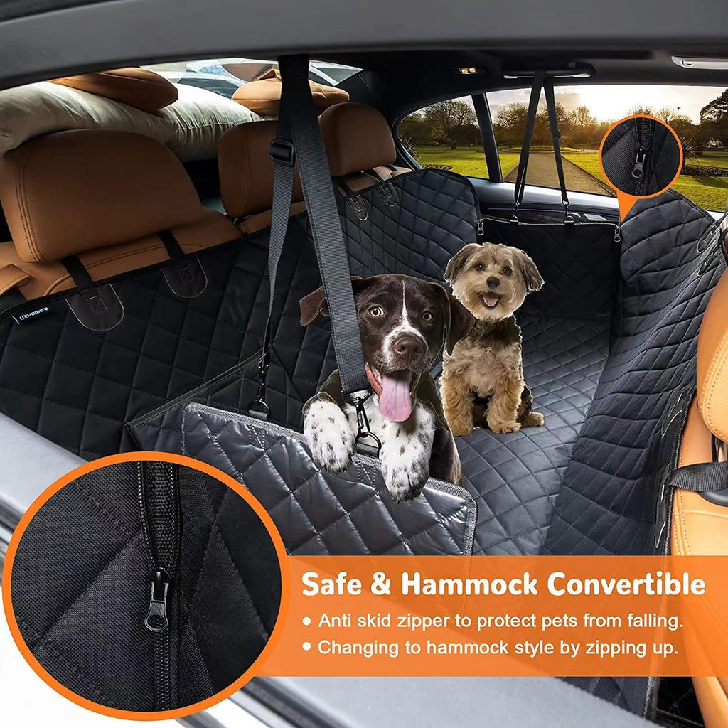 Waterproof Dog Car Rear Seat Cover with Pocket | Anti-Scratch Pet Mat for Cars, SUVs & Travel